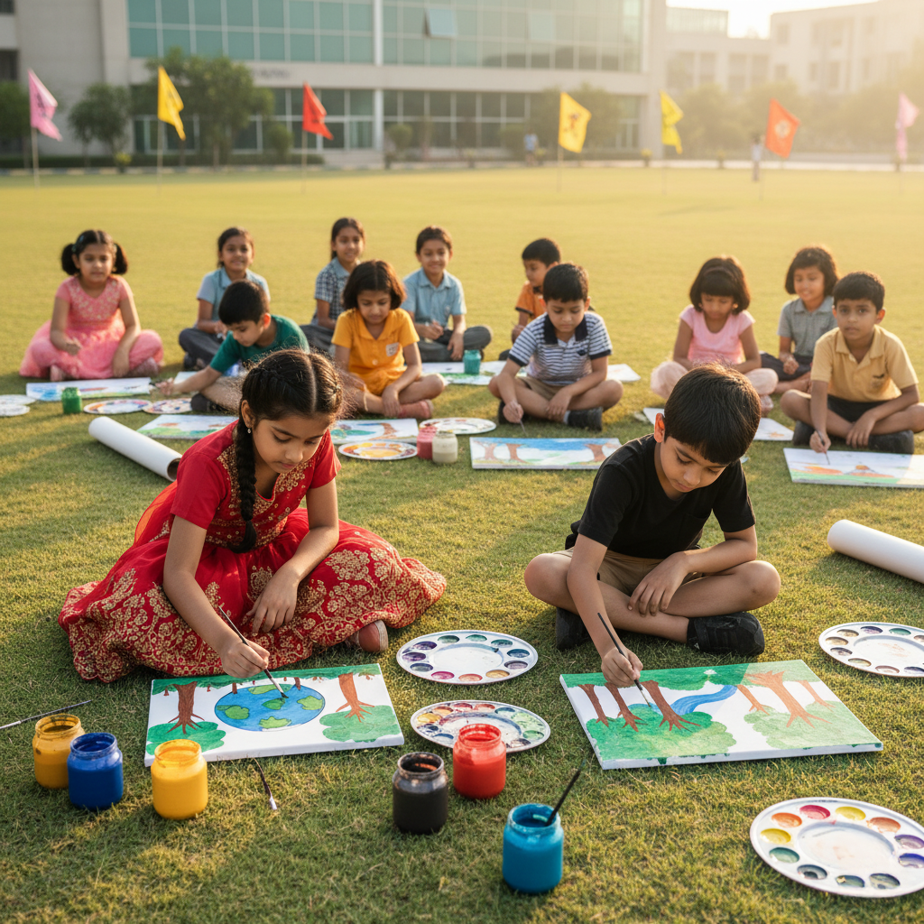 Painting Utsav – Little Hands, Big Green Dreams